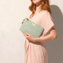 Katie Loxton Sentiment Pouches | Mother Of The Groom Gifts*'Thank You For Helping Me Tie The Knot' Pouch Sage Green