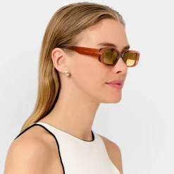 Katie Loxton Women's Sunglasses | Honeymoon Gifts*Venice Rectangle Sunglasses Amber