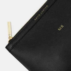 Katie Loxton Makeup & Wash Bags | Wedding Gifts Sets*Wash Bags Set 'Mr' and 'Mrs' Black and Pearlescent White