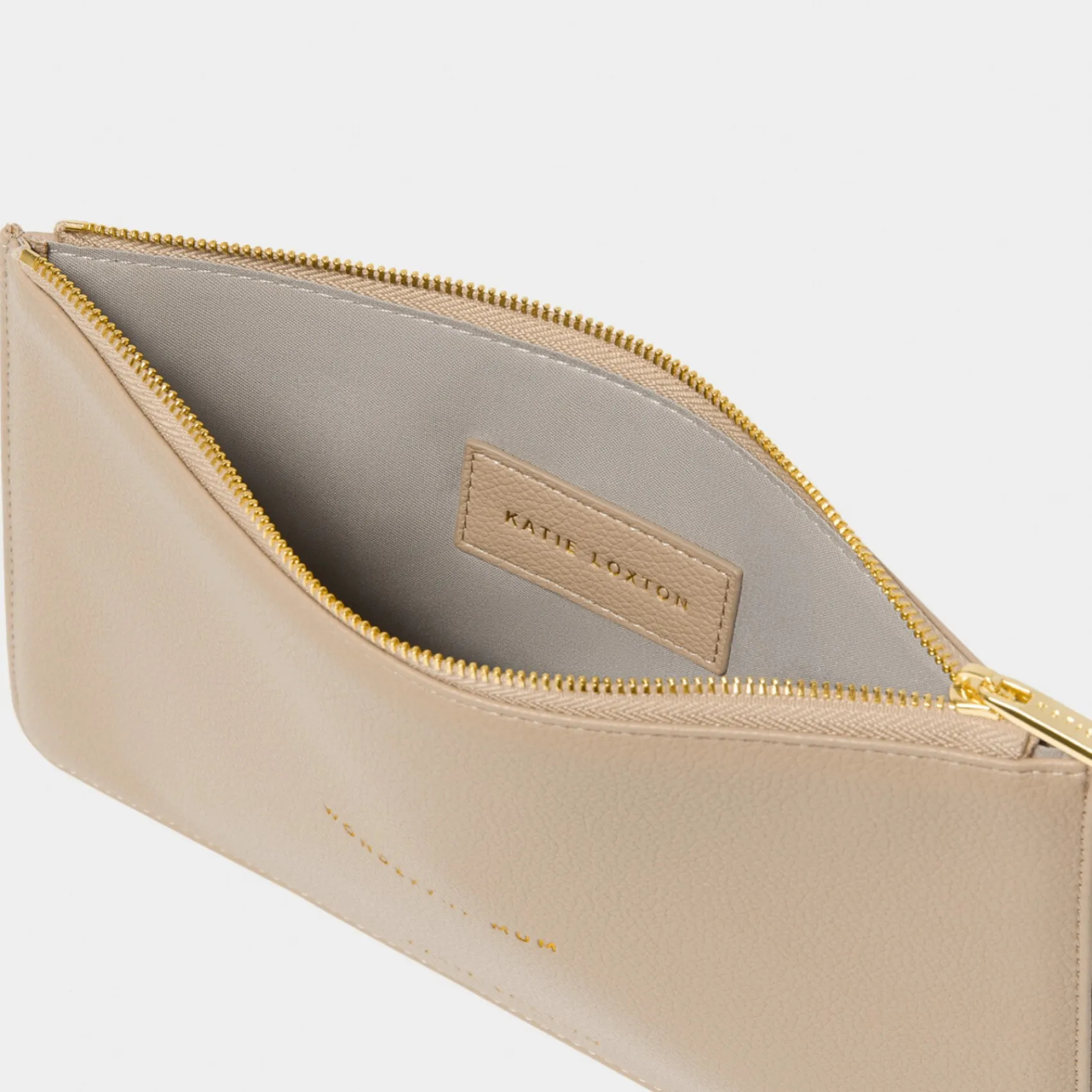 Katie Loxton Sentiment Pouches | Mother Of The Groom Gifts*'Wonderful Mum' Sentiment Pouch Light Taupe