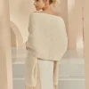 Bianco Evento Knitted Shawls | Wedding Capes & Wraps*Knitted Wedding Shawl with Tassels | E382 | Beige