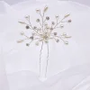 Lace & Favour Bridesmaid Gifts | Pearl Hair Accessories*Leia Floral Pearl and Crystal Spray Hair Pin Ivory/ Silver
