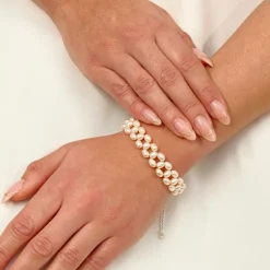 Lace & Favour Pearl Jewellery | Silver Wedding Jewellery*Lileta Freshwater Pearl Bridal Bracelet Ivory
