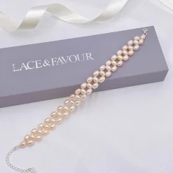 Lace & Favour Pearl Jewellery | Silver Wedding Jewellery*Lileta Freshwater Pearl Bridal Bracelet Ivory