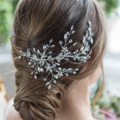 Twilight Designs Crystal Hair Accessories | Silver Hair Accessories*Liliana Delicate Crystal Spray Wedding Hair Vine Silver
