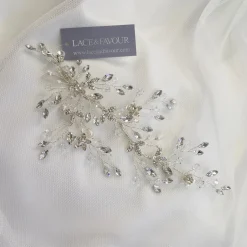 Twilight Designs Crystal Hair Accessories | Silver Hair Accessories*Liliana Delicate Crystal Spray Wedding Hair Vine Silver