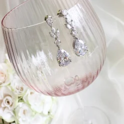 Lace & Favour Silver Prom Jewellery | Prom Earrings*Lilibeth Cubic Zirconia Drop Earrings Silver