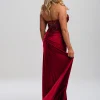 Linzi Jay Linzi Jay Prom Dresses | Red Prom Dresses*Burgundy Strapless Beaded Corset Prom Dress with Slit