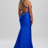 Linzi Jay Linzi Jay Prom Dresses | Royal Blue Prom Dresses*Cut Out Front Low Back Prom Dress with Slit
