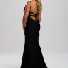 Linzi Jay Linzi Jay Prom Dresses | Black Prom Dresses*Fitted Lace Up Back Mermaid Prom Dress with Train