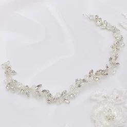 Twilight Designs Prom Headbands & Tiaras | Crystal Hair Accessories*Lucille Crystal and Diamante Wedding Hair Vine Silver