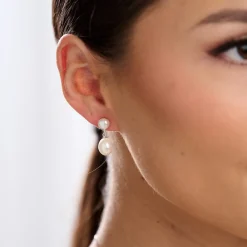 Lace & Favour Bride Gifts | Pearl Jewellery*Luisa Freshwater Pearl Drop Earrings Ivory/ Silver