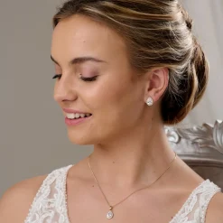 Lace & Favour Gold Prom Jewellery | Prom Jewellery Sets*Lulu Gold Crystal Stud Wedding Jewellery Set