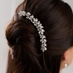 Lace & Favour Prom Hair Clips & Combs | Bridesmaid Gifts*Luna Small Crystal Embellished Wedding Hair Comb Silver