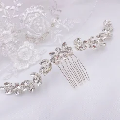 Lace & Favour Prom Hair Clips & Combs | Bridesmaid Gifts*Luna Small Crystal Embellished Wedding Hair Comb Silver