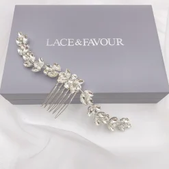 Lace & Favour Prom Hair Clips & Combs | Bridesmaid Gifts*Luna Small Crystal Embellished Wedding Hair Comb Silver