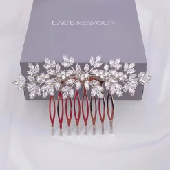 Lace & Favour Prom Hair Clips & Combs | Bride Gifts*Lustre Crystal Spray Wedding Hair Comb Silver
