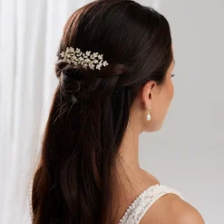 Lace & Favour Prom Hair Clips & Combs | Bride Gifts*Lustre Crystal Spray Wedding Hair Comb Gold