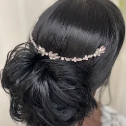Lace & Favour Prom Hair Clips & Combs | Crystal Hair Accessories*Melody Draped Crystal Wedding Headpiece Silver