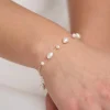 Lace & Favour Bridesmaid Gifts | Bride Gifts*Mereia Illusion Freshwater Pearl Bracelet Ivory/ Silver