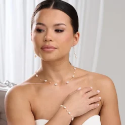 Lace & Favour Bride Gifts | Pearl Jewellery*Mereia Illusion Freshwater Pearl Necklace Ivory/ Silver