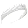 Lace & Favour Crystal Hair Accessories | Silver Hair Accessories*Millennium Cubic Zirconia Crystal Wedding Tiara Silver