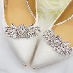 Lace & Favour Shoe Jewellery | Shoe Clips*Mirage Vintage Inspired Crystal Embellished Shoe Clips