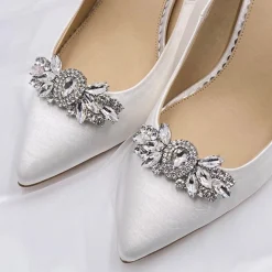Lace & Favour Shoe Jewellery | Shoe Clips*Mirage Vintage Inspired Crystal Embellished Shoe Clips
