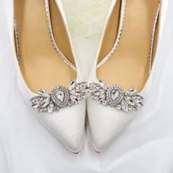 Lace & Favour Shoe Jewellery | Shoe Clips*Mirage Vintage Inspired Crystal Embellished Shoe Clips