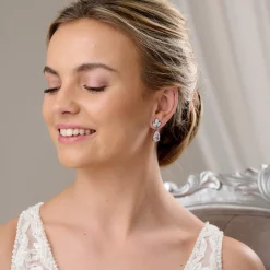 Lace & Favour Silver Prom Jewellery | Prom Earrings*Montpellier Cubic Zirconia Drop Earrings Silver