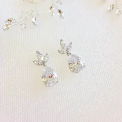 Lace & Favour Silver Prom Jewellery | Prom Earrings*Montpellier Cubic Zirconia Drop Earrings Silver