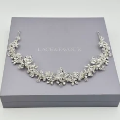 Twilight Designs Prom Headbands & Tiaras | Crystal Hair Accessories*Nadine Floral Crystal and Diamante Hair Vine Silver