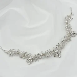 Twilight Designs Prom Headbands & Tiaras | Crystal Hair Accessories*Nadine Floral Crystal and Diamante Hair Vine Silver