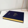 Blush & Gold Wedding Planner Books | Engagement Gifts*Navy Cotton Linen Wedding Planner Book with Gilded Edges Navy/ Gold