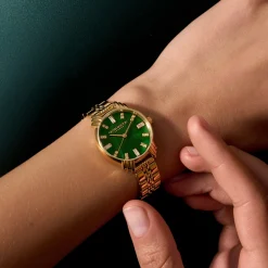 Olivia Burton Women's Watches | Bridal Watches*Art Deco 30mm Emerald and Gold Bracelet Watch