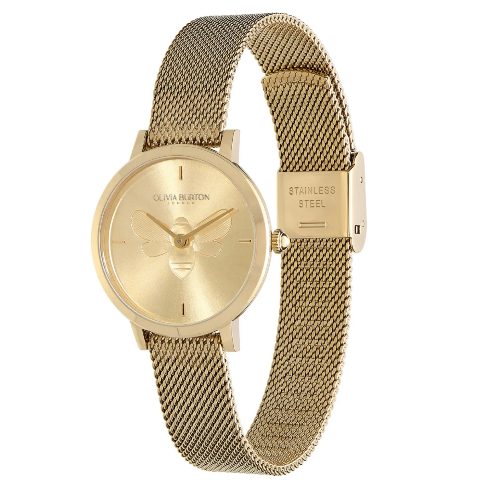 Olivia Burton Women's Watches | Mother Of The Groom Gifts*Bee 28mm Ultra Slim Gold Mesh Watch