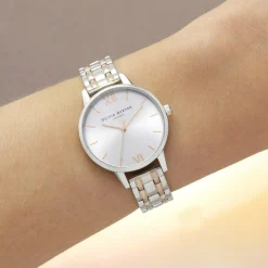Olivia Burton Women's Watches | Bride Gifts*Classic 30mm Silver and Rose Gold Bracelet Watch