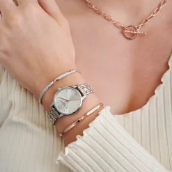 Olivia Burton Women's Watches | Bride Gifts*Classic 30mm Silver and Rose Gold Bracelet Watch
