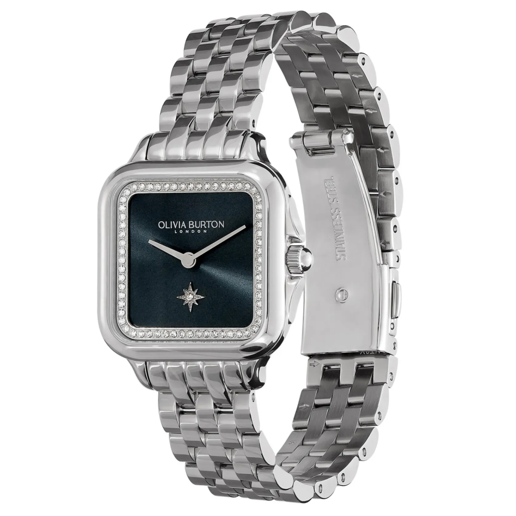 Olivia Burton Women's Watches | Something Blue Gifts*Grosvenor 28mm Blue and Silver Bracelet Watch