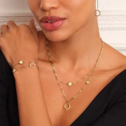 Olivia Burton Women's Jewellery | Honeymoon Gifts*Honeycomb Gold Plated Double Chain Bracelet