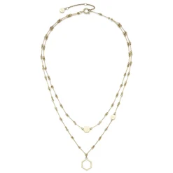 Olivia Burton Women's Jewellery | Honeymoon Gifts*Honeycomb Gold Plated Double Chain Necklace