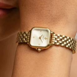 Olivia Burton Women's Watches | Mother Of The Groom Gifts*Mini Grosvenor 20mm Ivory and Gold Bracelet Watch