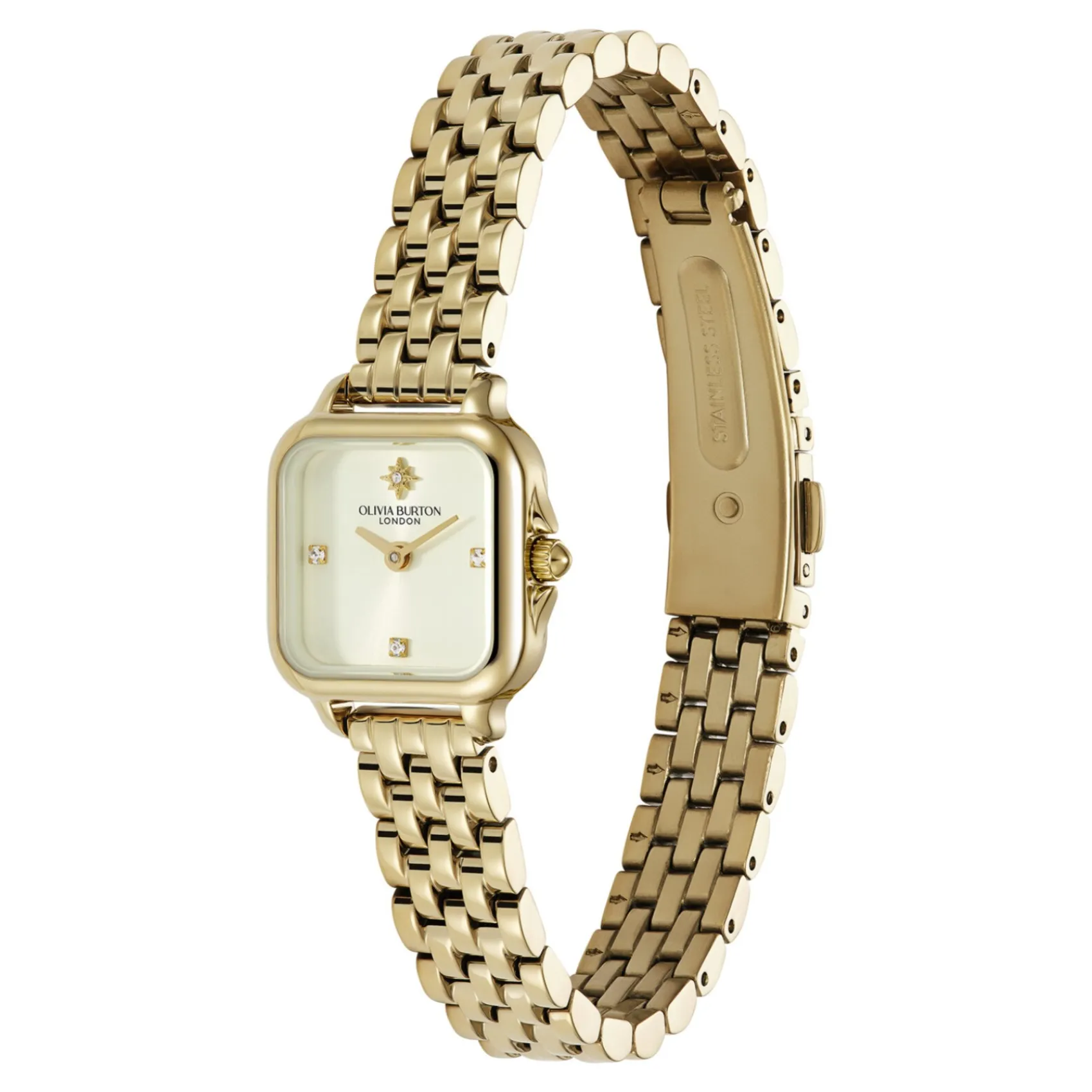 Olivia Burton Women's Watches | Mother Of The Groom Gifts*Mini Grosvenor 20mm Ivory and Gold Bracelet Watch