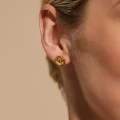 Olivia Burton Women's Jewellery | Bridesmaid Gifts*Minima Bee and Honeycomb Gold Stud Earrings
