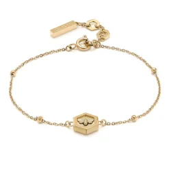 Olivia Burton Women's Jewellery | Honeymoon Gifts*Minima Bee and Honeycomb Dainty Gold Bracelet