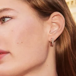 Olivia Burton Women's Jewellery | Bride Gifts*Rose Gold Crystal Embellished Hoop Earrings