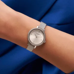 Olivia Burton Women's Watches | Mother Of The Groom Gifts*Vintage Bead 30mm Silver Mesh Watch