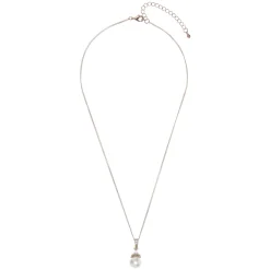 Lace & Favour Bride Gifts | Pearl Jewellery*Opulence Pearl Wedding Pendant Necklace (Rose Gold)