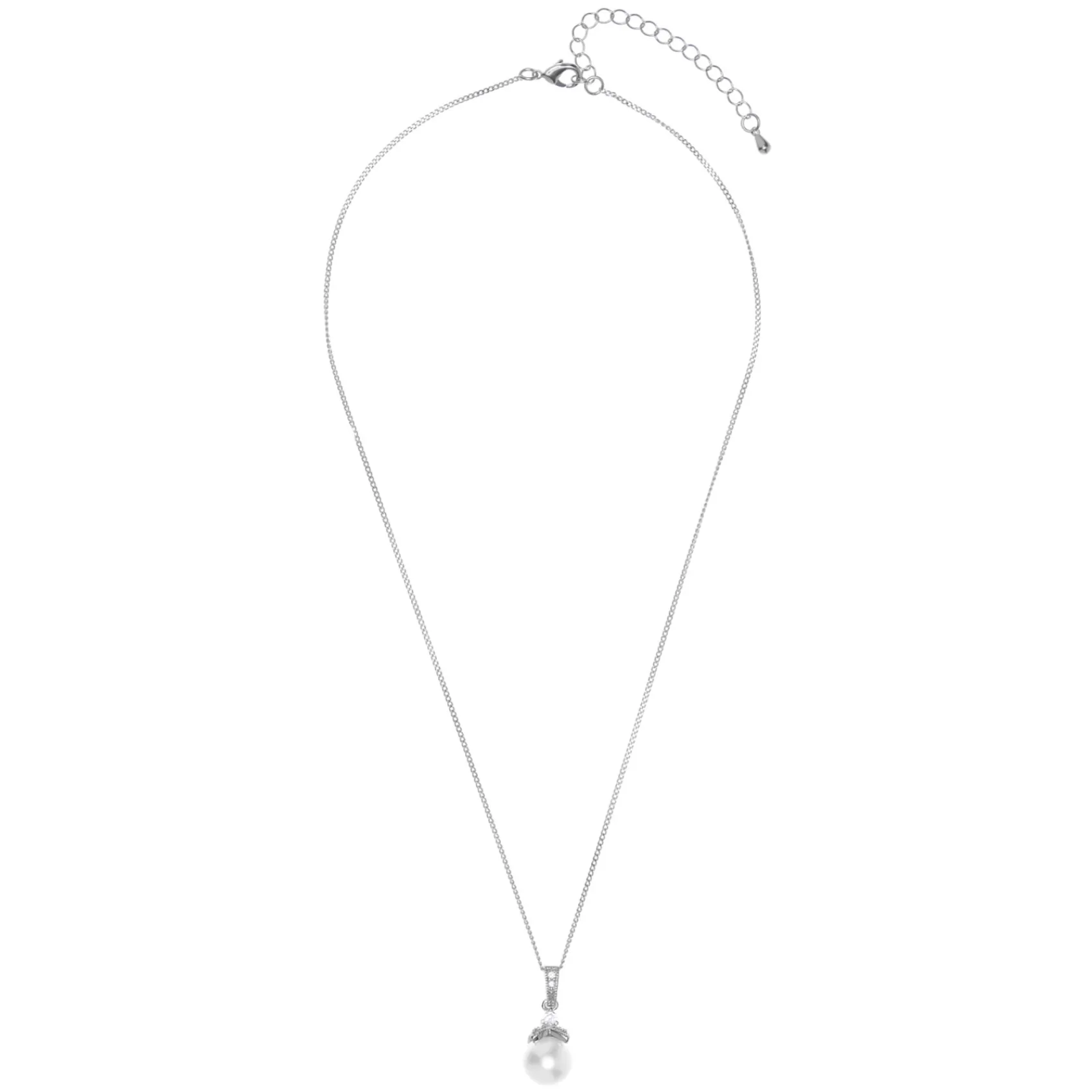 Lace & Favour Bride Gifts | Pearl Jewellery*Opulence Pearl Wedding Pendant Necklace (Silver)