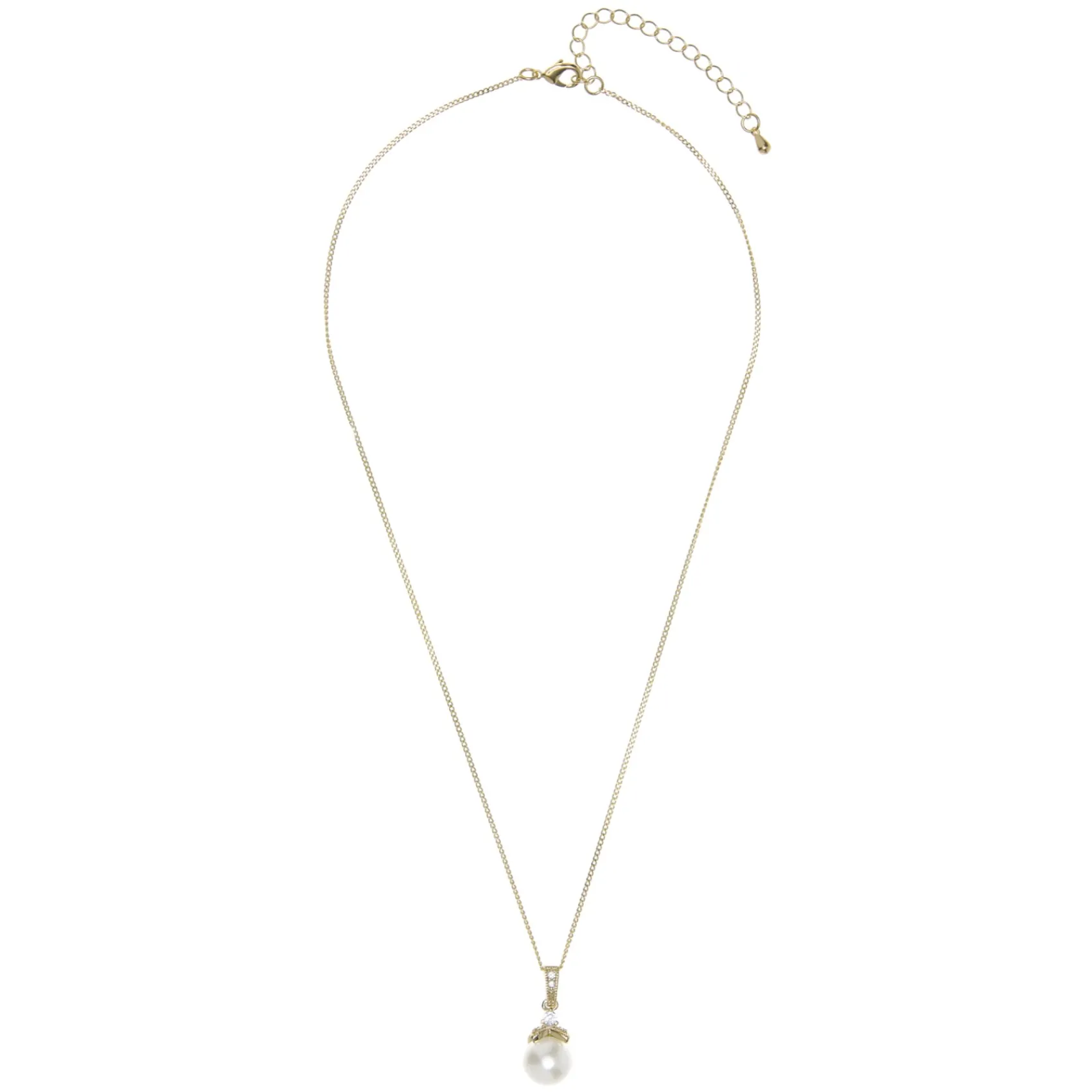 Lace & Favour Bride Gifts | Pearl Jewellery*Opulence Pearl Wedding Pendant Necklace (Gold)